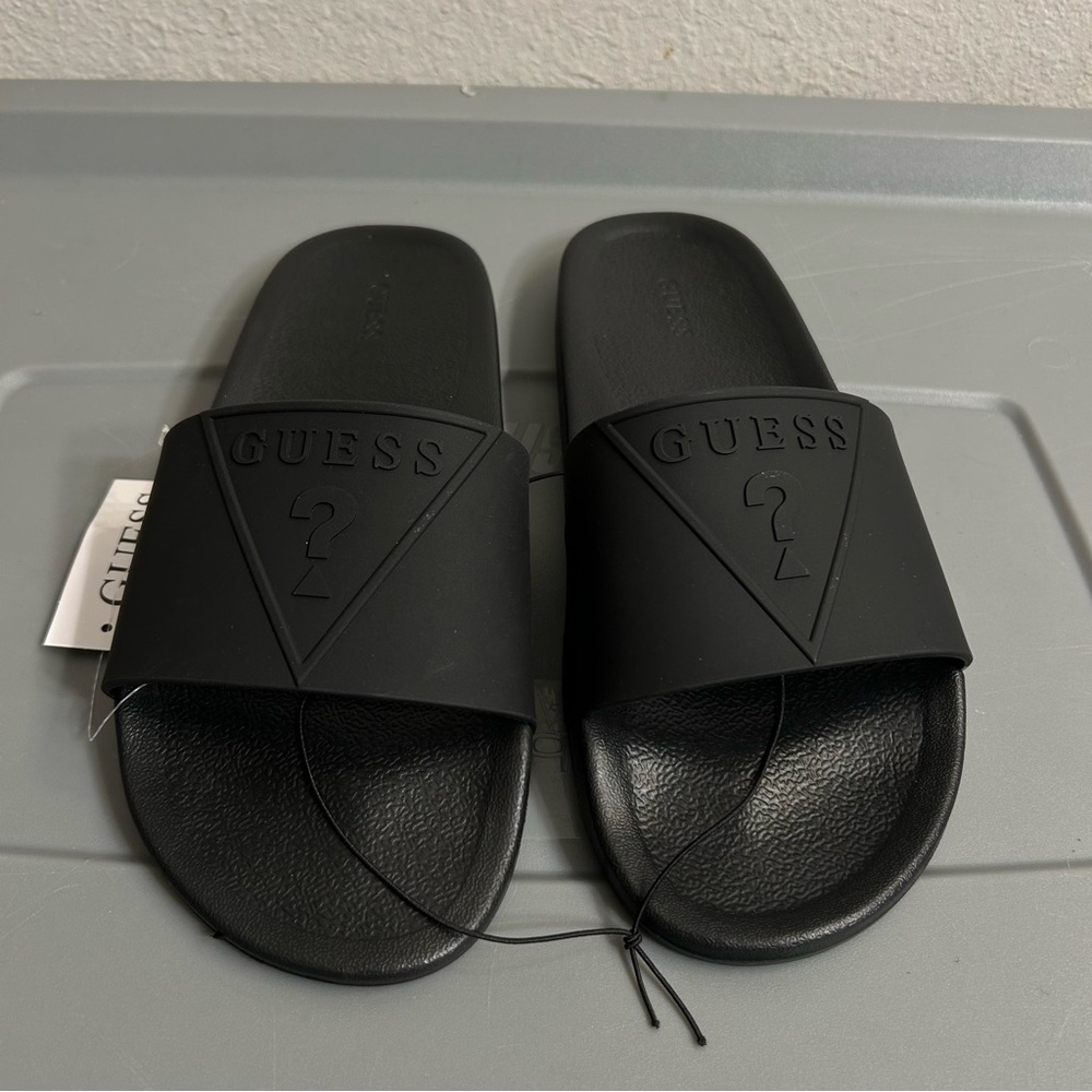 Guess Black Slide Sandals